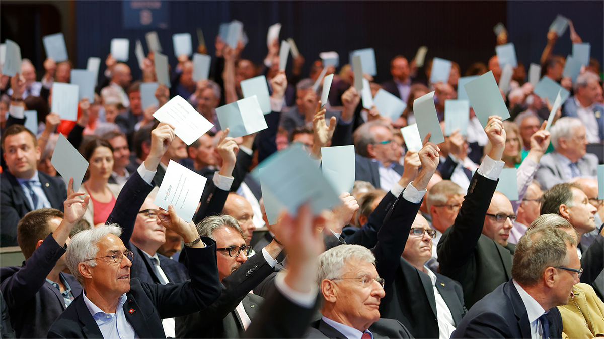 Die Schweizerische Gewerbekammer, das Parlament des sgv, vertritt die Interessen der Mitgliederverbände (Foto Schweizerischer Gewerbekongress 2018).
