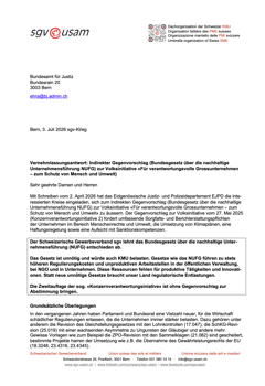  Indirekter Gegenvorschlag (Bundesgesetz nachhaltige Unternehmensführung NUFG) zur Volksinitiative «Für verantwortungsvolle Grossunternehmen – zum Schutz von Mensch und Umwelt)