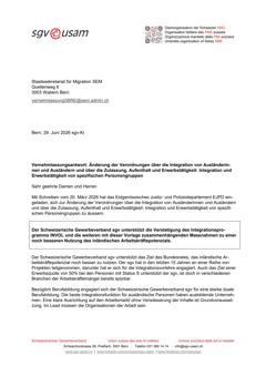  Änderung Verordnungen Integration von AusländerInnen und Zulassung, Aufenthalt und Erwerbstätigkeit: Integration und Erwerbstätigkeit spezifische Personengruppen