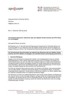 Abkommen über den digitalen Handel zwischen den EFTA-Staaten und Singapur