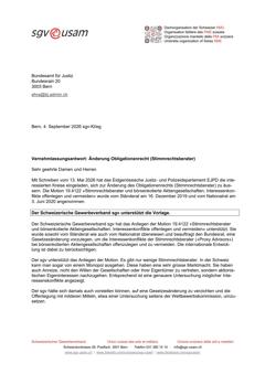  Änderung Obligationenrecht (Stimmrechtsberater)