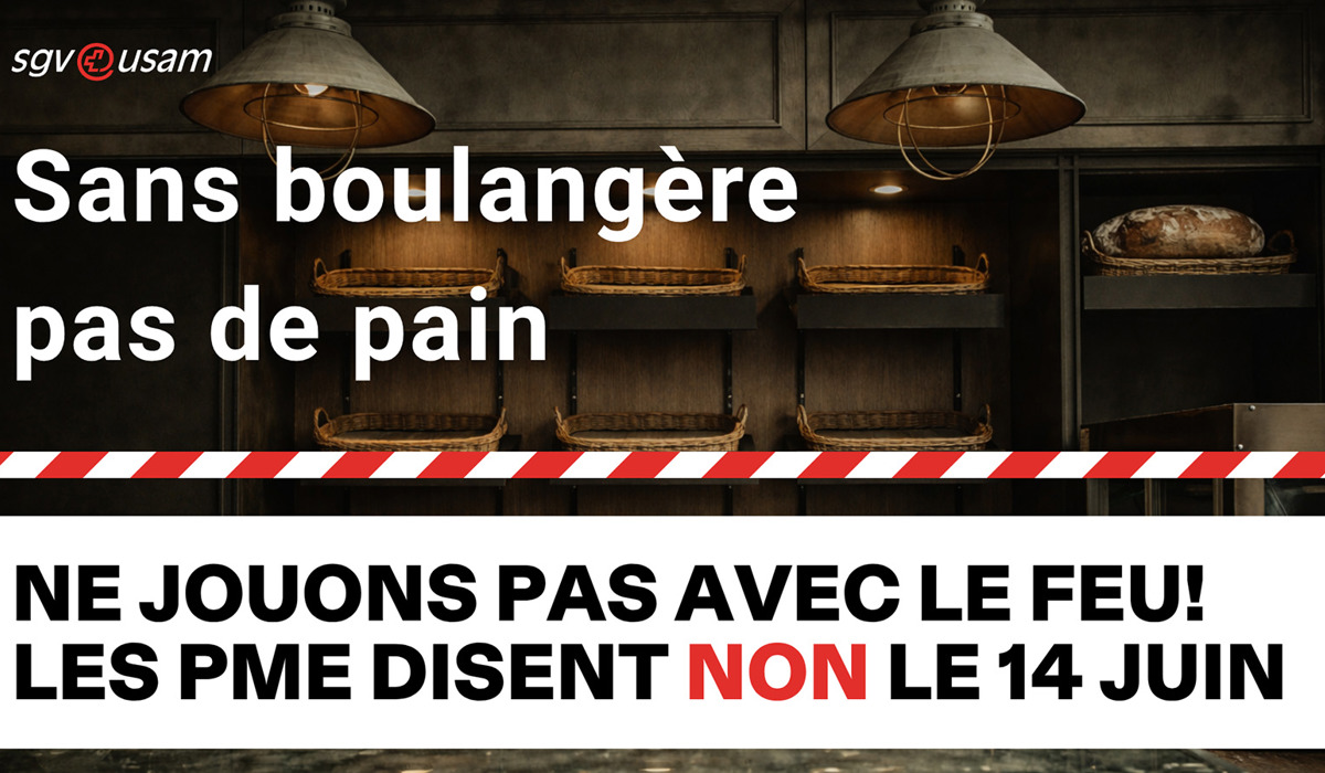 Initiative populaire «Pas de Suisse à 10 millions!» | Sans boulangère, pas de pain. - Ne jouons pas avec le feu! Les PME disent NON le 14 juin.