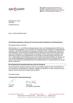  Revision der Verordnung über die Gebühren im Zivilstandswesen