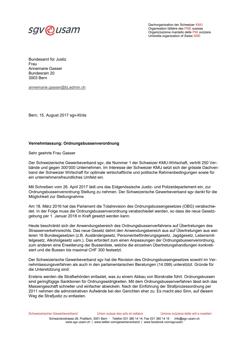  Vernehmlassung: Ordnungsbussenverordnung