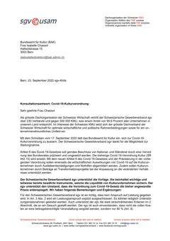  Konsultationsantwort: Covid-19-Kulturverordnung
