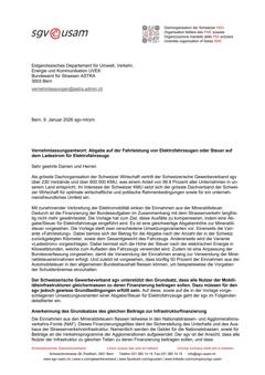  Abgabe auf der Fahrleistung von Elektrofahrzeugen oder Steuer auf dem Ladestrom für Elektrofahrzeuge