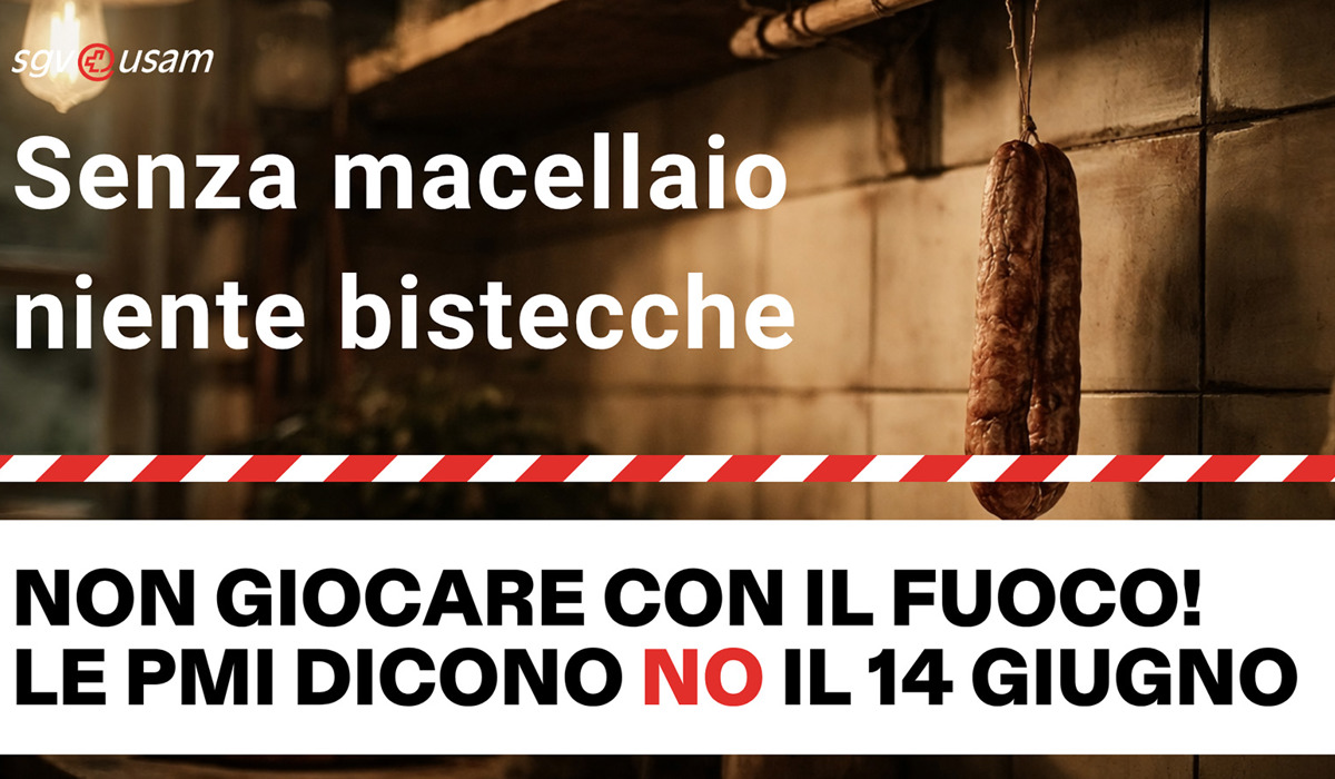 Iniziativa popolare «No a una Svizzera da 10 milioni!» | Senza macellaio, niente bistecche – Non si scherza con il fuoco! Le PMI dicono no il 14 giugno.
