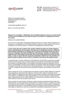  Modification de la loi fédérale régissant la taxe sur la valeur ajoutée (LTVA) et de la loi fédérale sur les droits de timbre (LT) (renforcer la compétitivité de l’économie suisse)