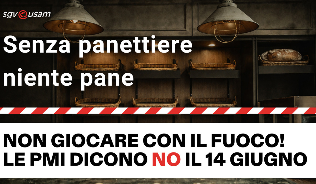 Iniziativa popolare «No a una Svizzera da 10 milioni!» | Senza panettiera, niente pane – Non giocare con il fuoco! Le PMI dicono no il 14 giugno.
