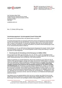  Verordnungspaket Umwelt Frühling 2026