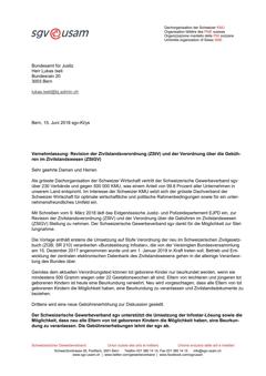  Vernehmlassung Revision der Zivilstandsverordnung (ZStV) und der Verordnung über die Gebühren im Zivilstandswesen (ZStGV)