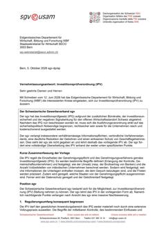  Investitionsprüfverordnung (IPV)