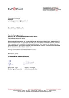  Vernehmlassungsantwort Revision der Stromversorgungsverordnung (Art. 8)