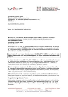  Renforcement de la sécurité des réseaux et protection contre les cybermenaces (révision partielle des ordonnances dans le domaine des télécommunications)
