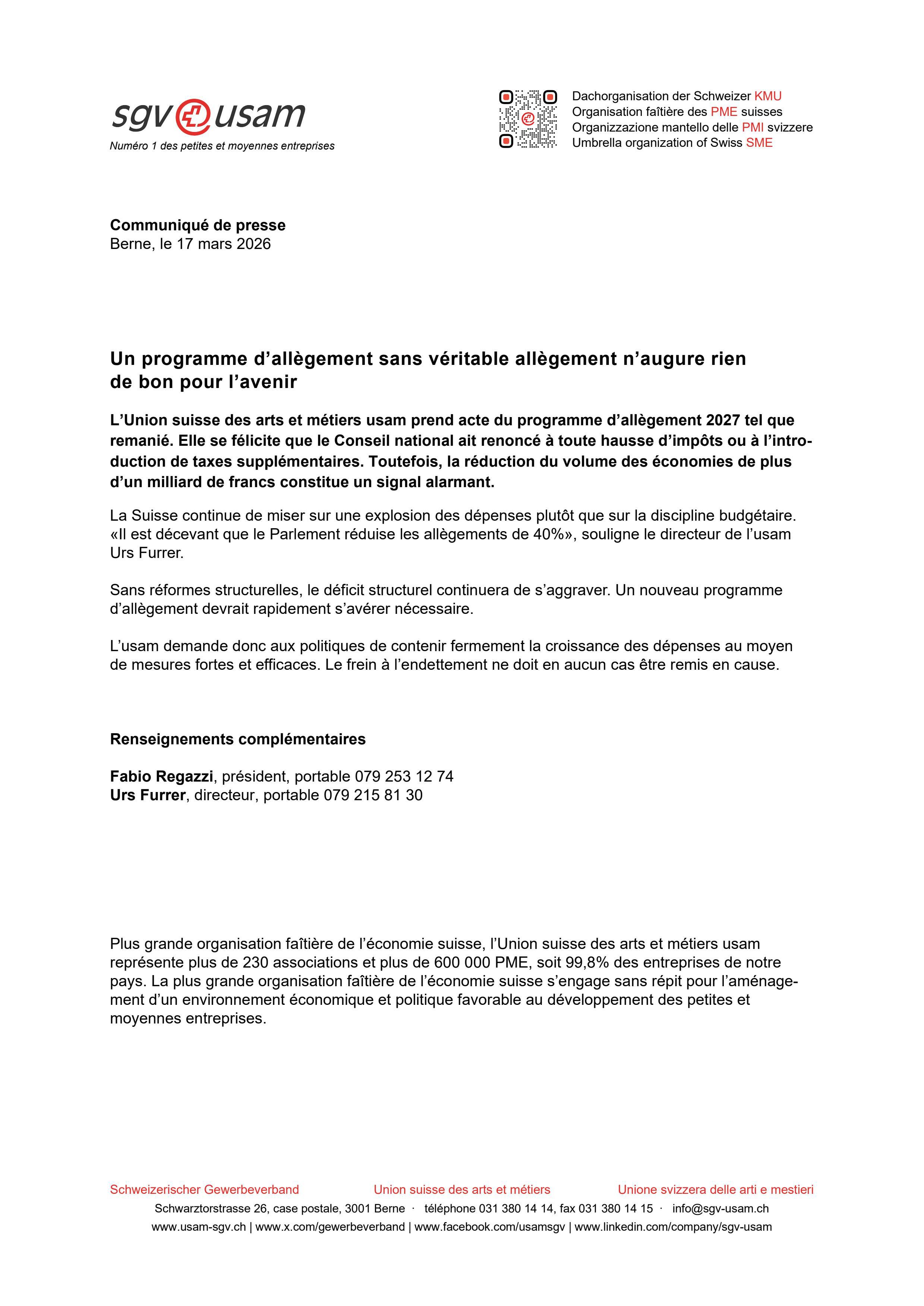 Un programme d’allègement sans véritable allègement n’augure rien de bon pour l’avenir