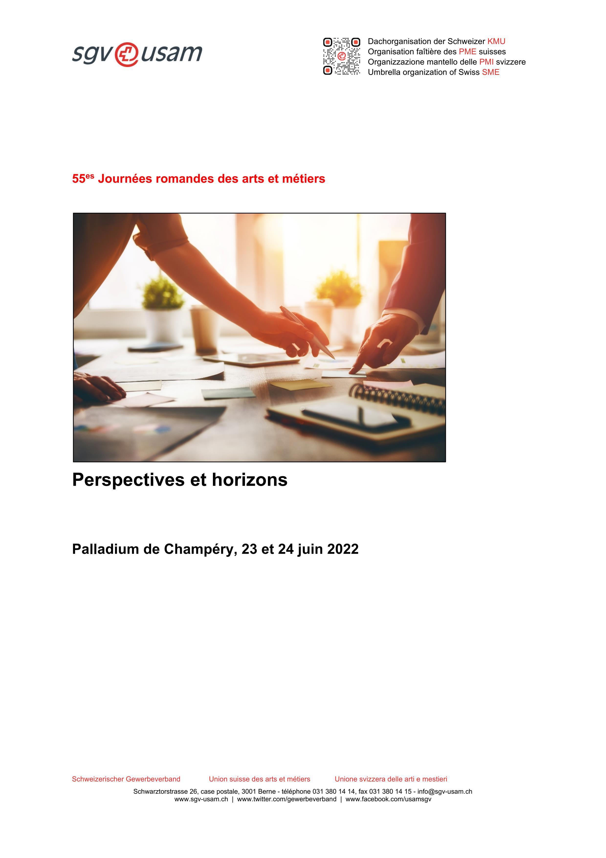  Programme 55es Journées romandes des arts et métiers