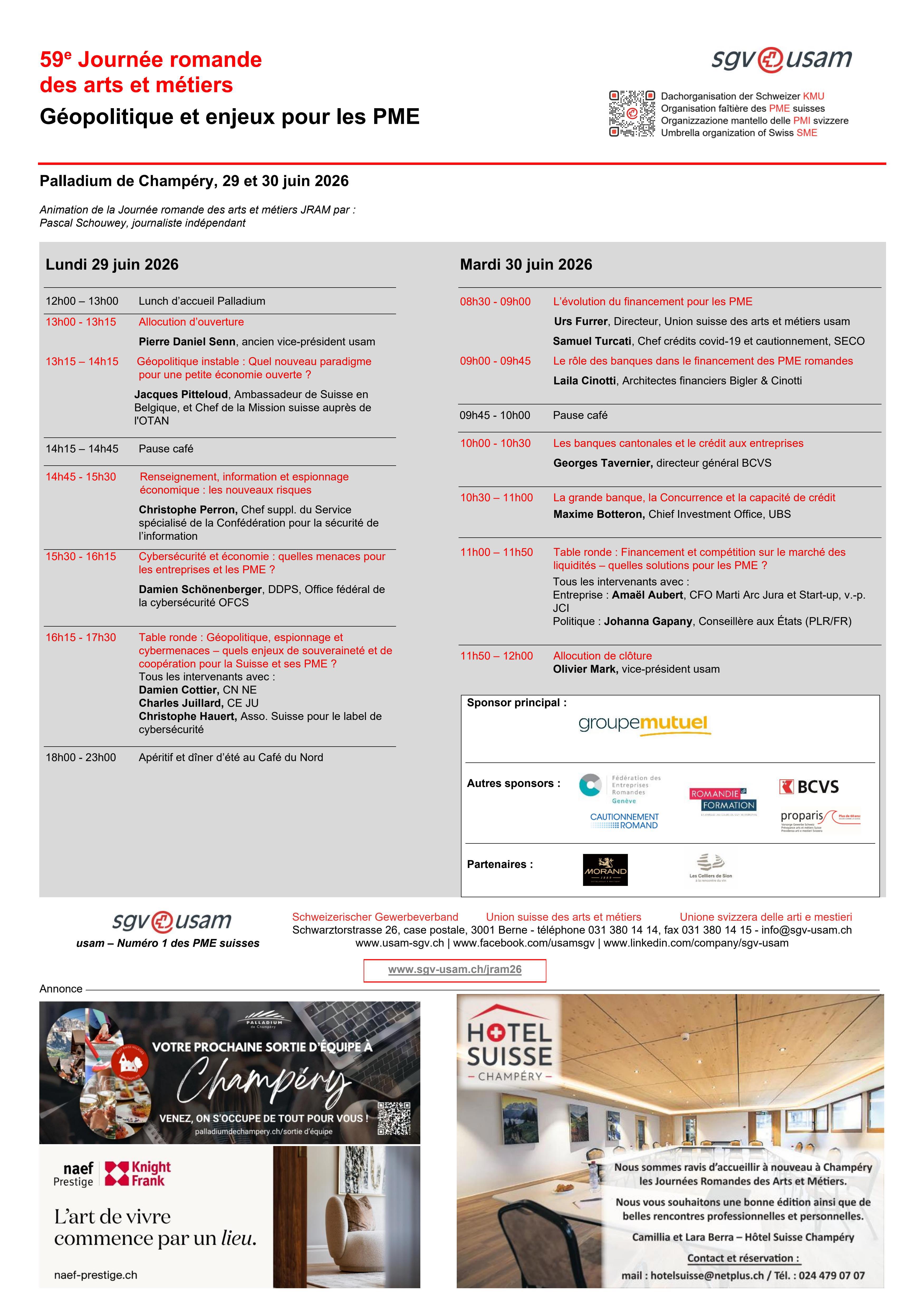 Programme JRAM 2026 