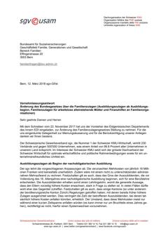  Änderung des Bundesgesetzes über die Familienzulagen (Ausbildungszulagen ab Ausbildungsbeginn, Familienzulagen für arbeitslose alleinstehende Mütter...