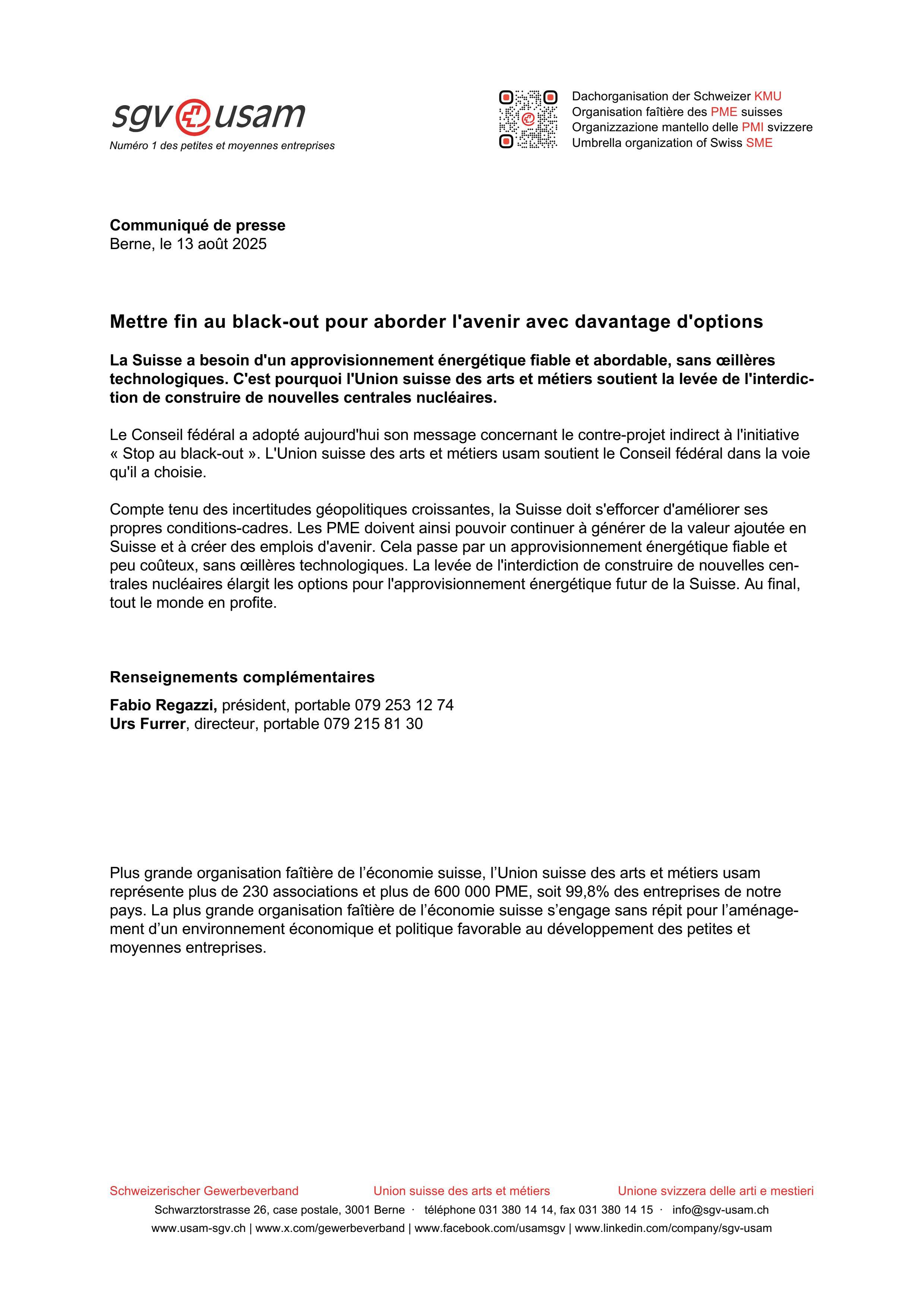 Mettre fin au black-out pour aborder l'avenir avec davantage d'options