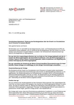  Änderung des Bundesgesetzes über den Erwerb von Grundstücken durch Personen im Ausland (BewG)