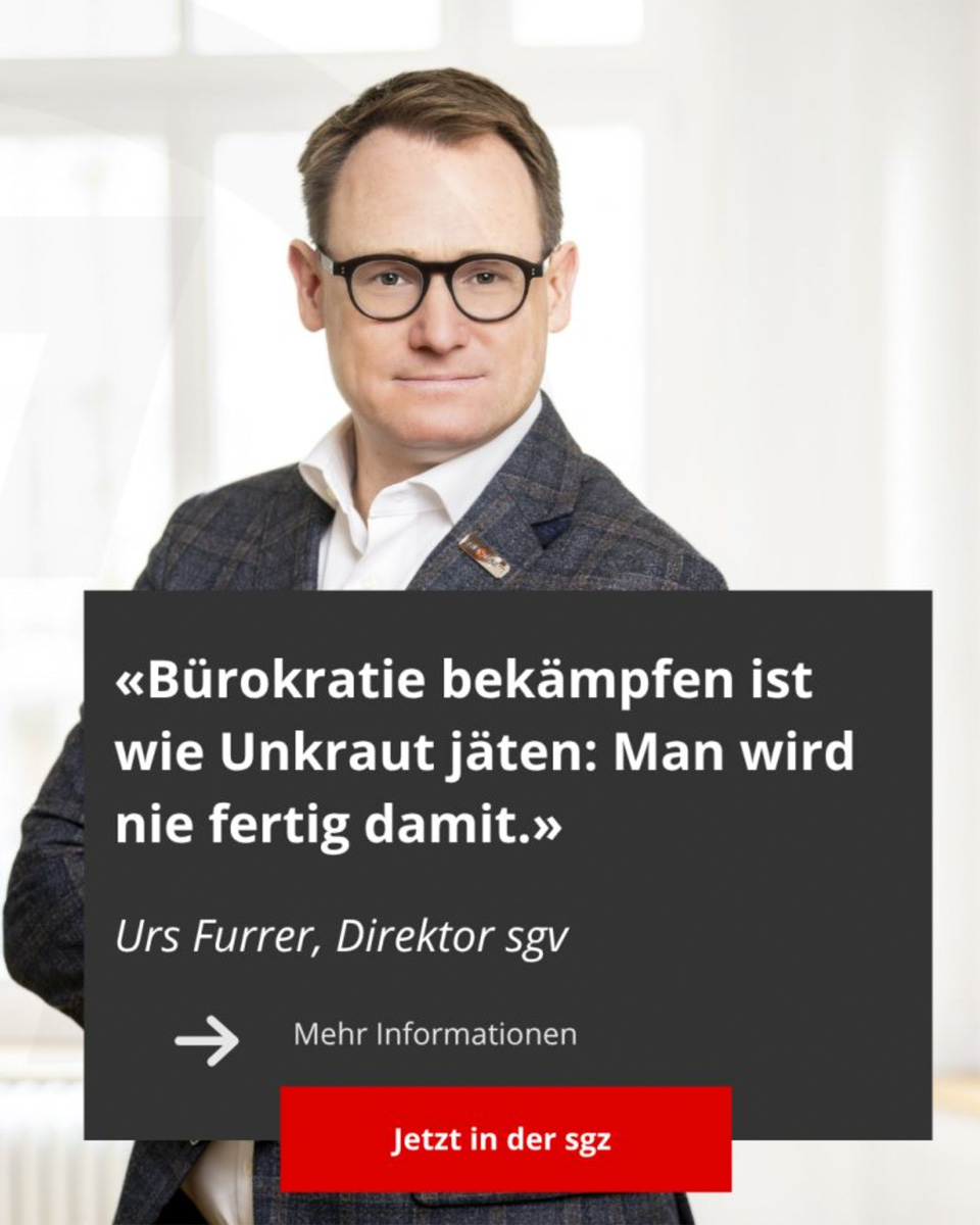 «Bürokratie bekämpfen ist wie Unkraut jäten: Man wird nie fertig damit.» - Der Kommentar von sgv-Direktor Urs Furrer in der aktuellen Gewerbezeitung.