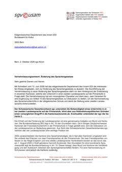  Änderung des Sprachengesetzes
