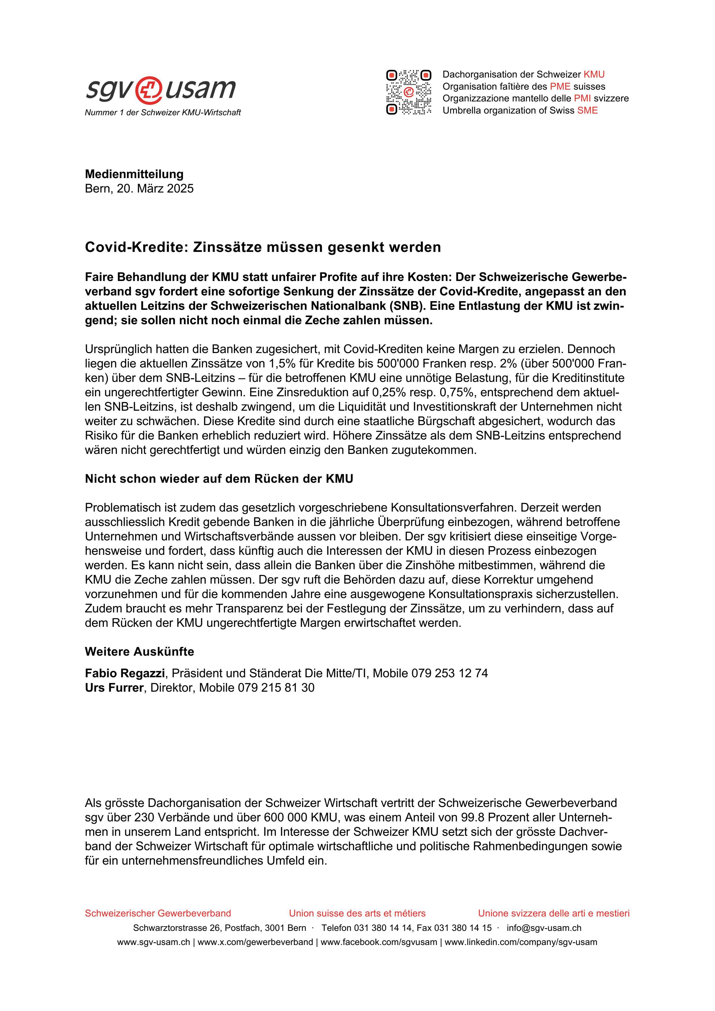 Covid-Kredite: Zinssätze müssen gesenkt werden