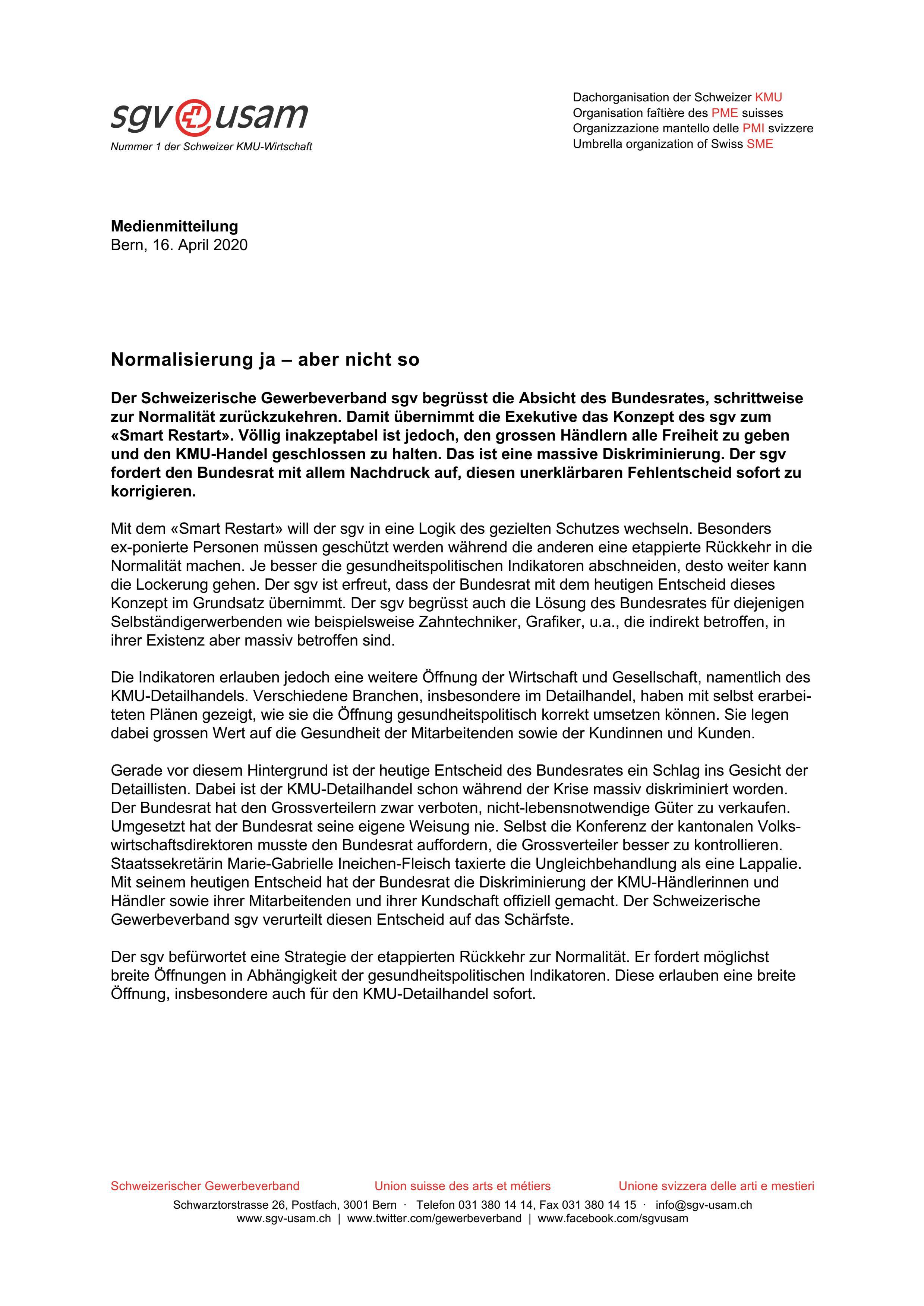 Normalisierung ja – aber nicht so