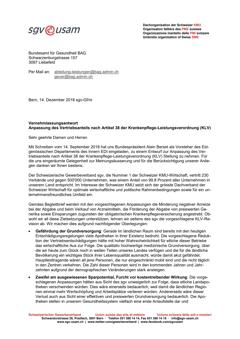  Vernehmlassungsantwort Anpassung des Vertriebsanteils nach Artikel 38 der Krankenpflege-Leistungsverordnung (KLV)