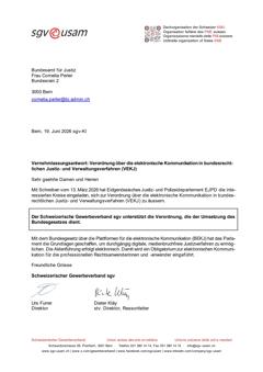  Verordnung über die elektronische Kommunikation in bundesrechtlichen Justiz- und Verwaltungsverfahren (VEKJ)