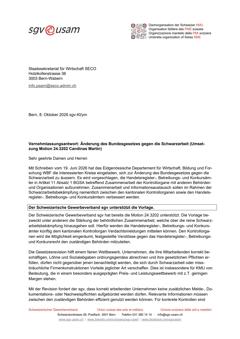 Änderung des Bundesgesetzes gegen die Schwarzarbeit (Umsetzung Motion 24.3202 Candinas Martin)